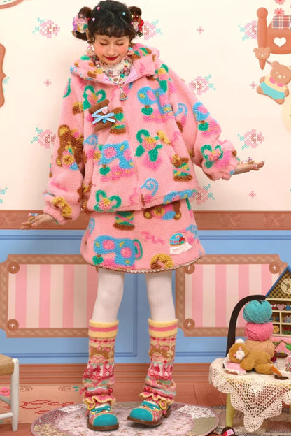 Custom Pink Sherpa Jacket