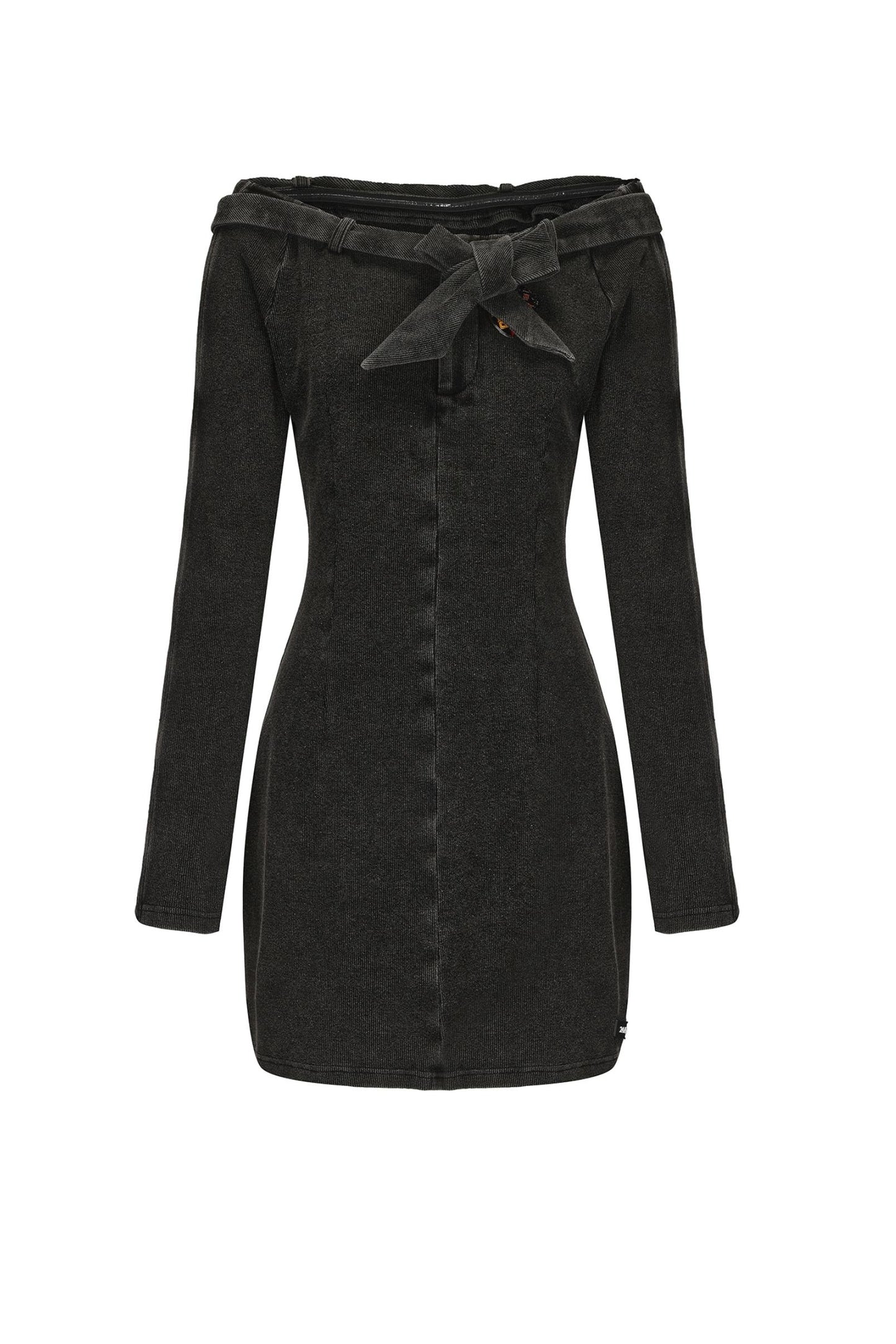 Elegant Tie Detail Long Sleeve Dress