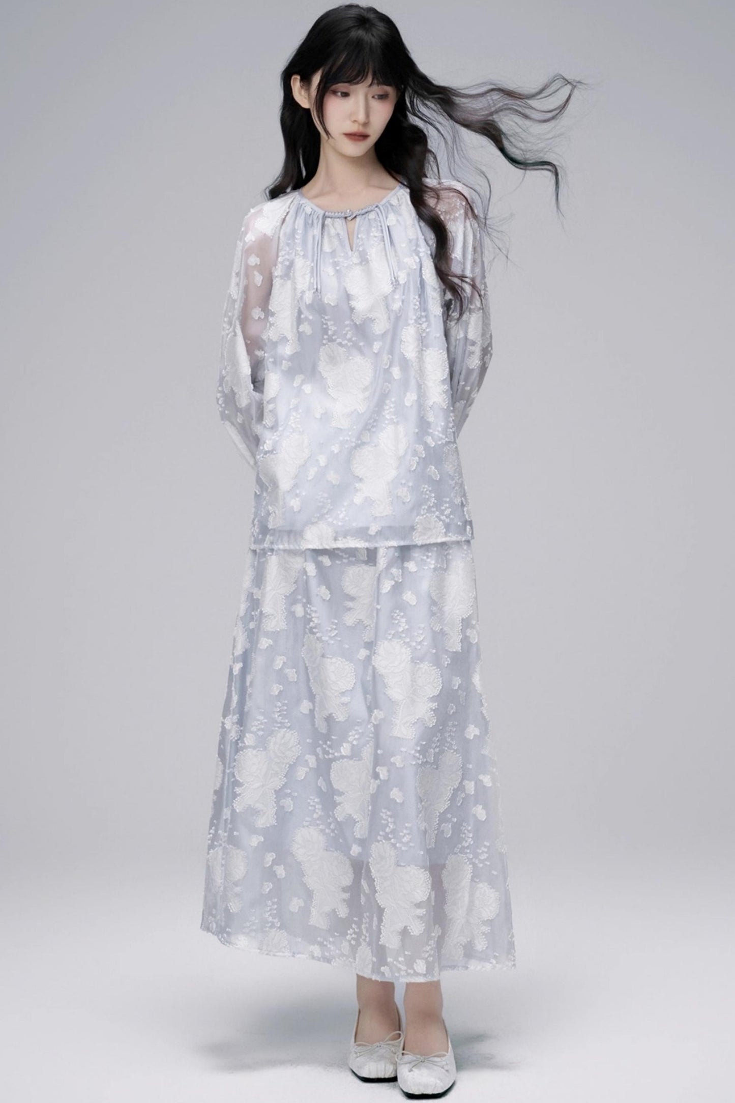 Autumn Jacquard Skirt Set