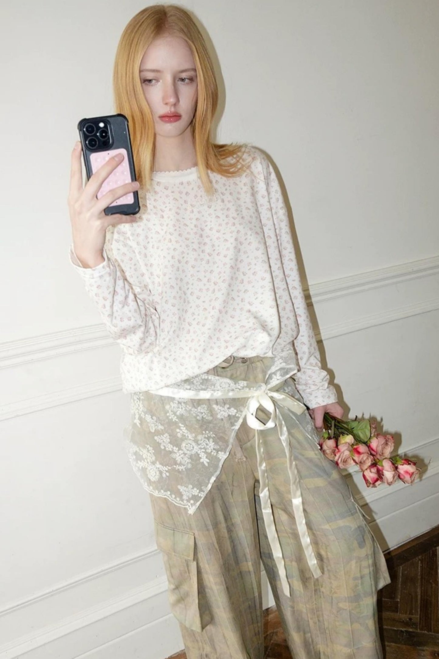 White Floral Lace Sweater