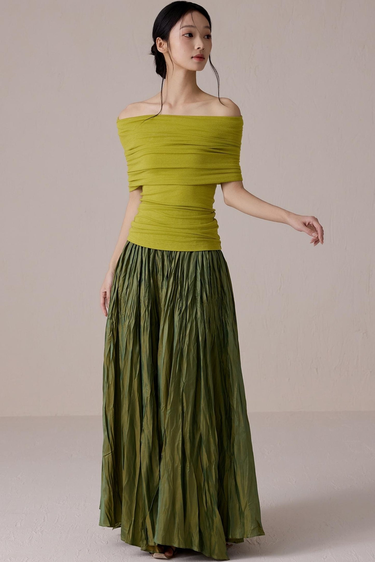 Pleated Fairy Bustier with A-line Swing Skirt