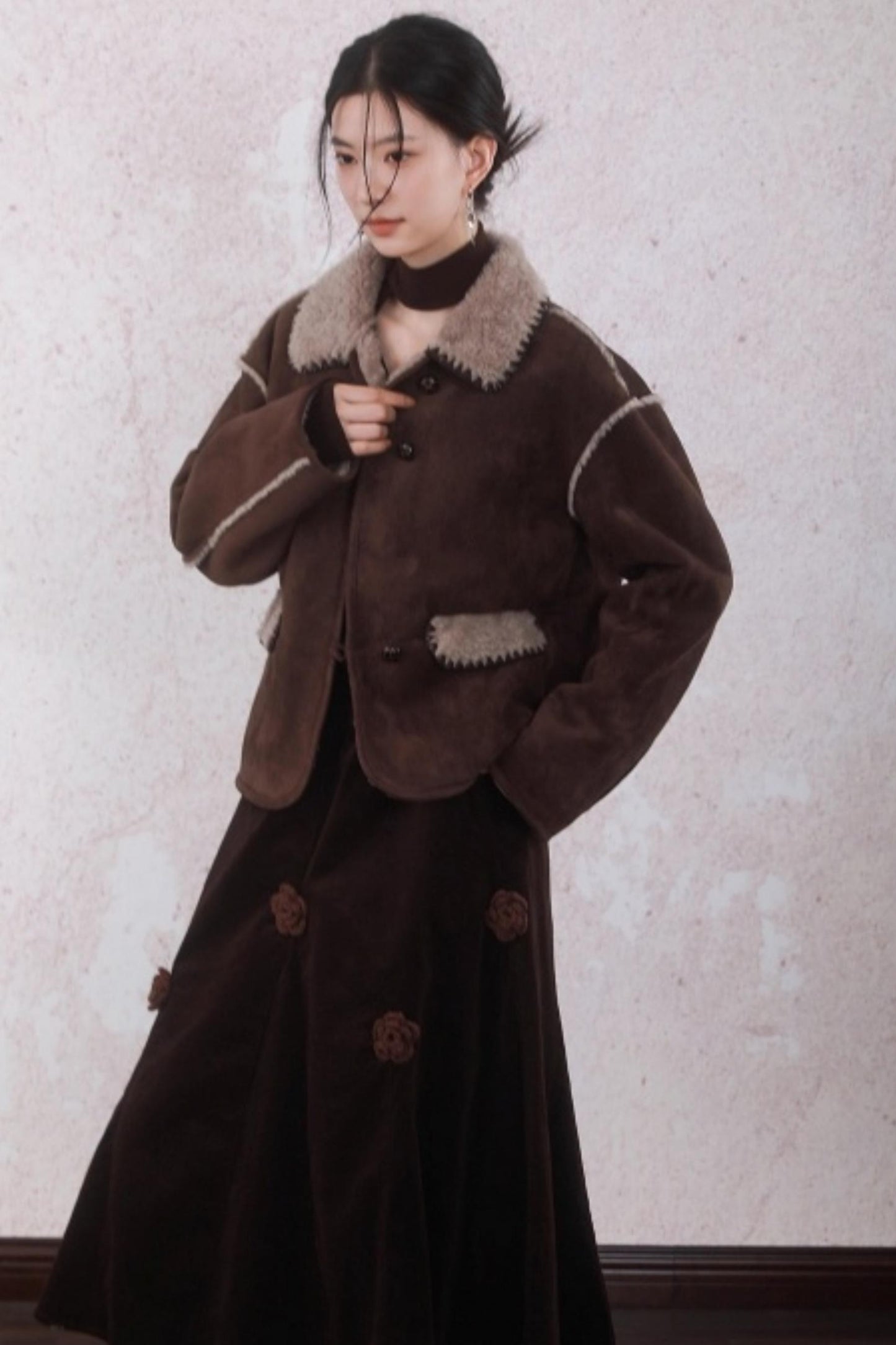 Brown Berry Plush Jacket