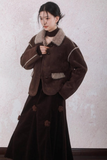 Brown Berry Plush Jacket