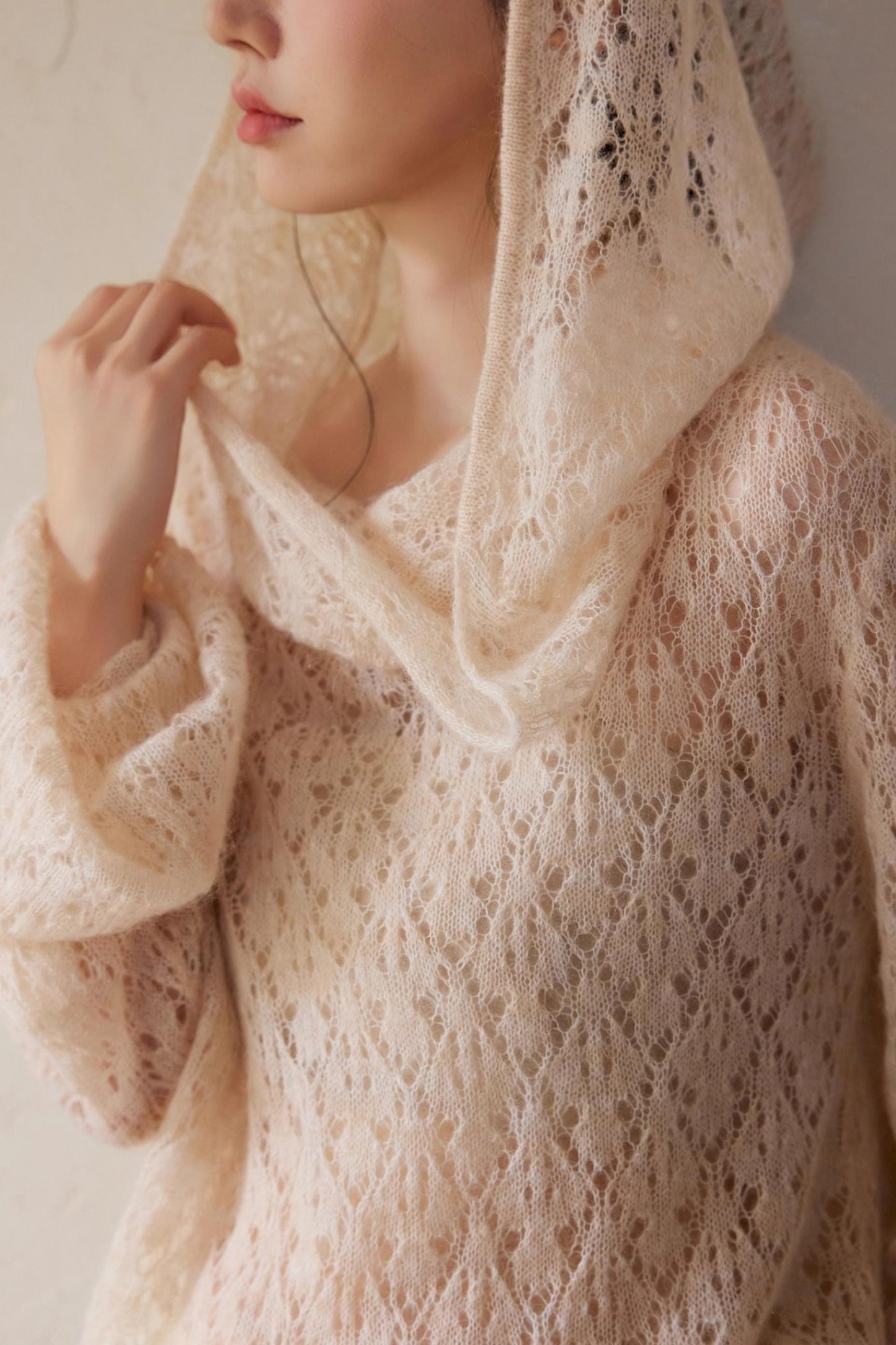 Alpaca Hooded Mohair Sweater