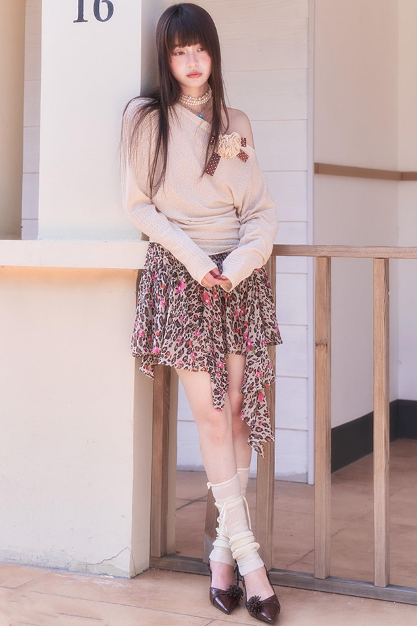 Slouchy Floral Knit Tee