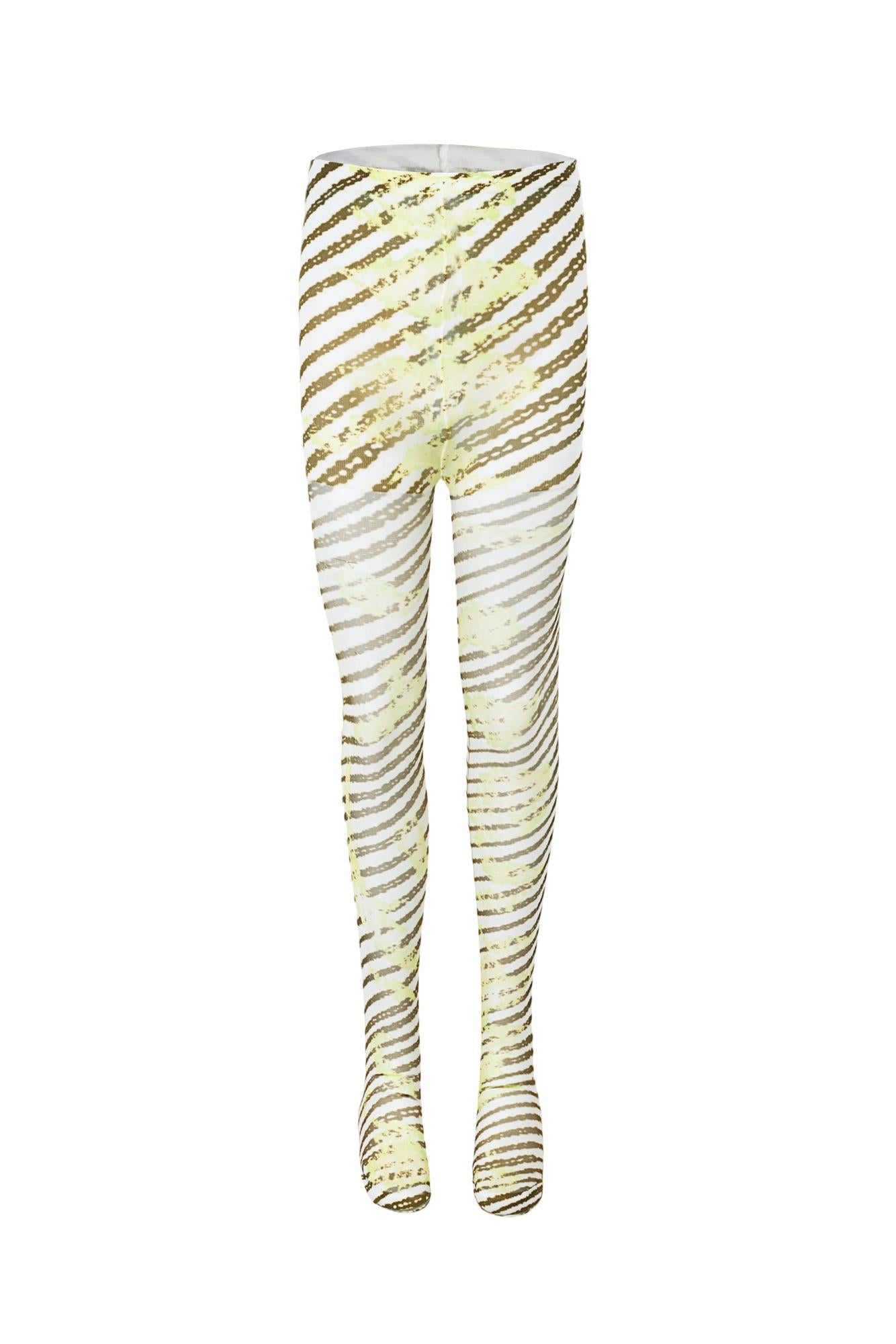 Hand-Painted Striped Ultra-Thin Stockings