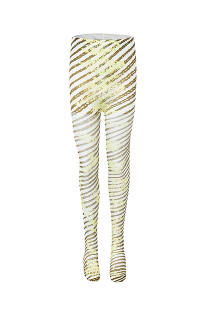 Hand-Painted Striped Ultra-Thin Stockings