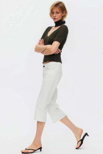 Vintage Exposed Seam Flared Capris