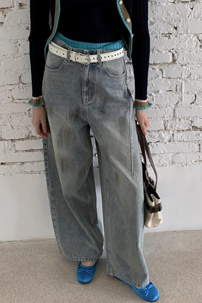 Stardust Color Distress Denim Pants