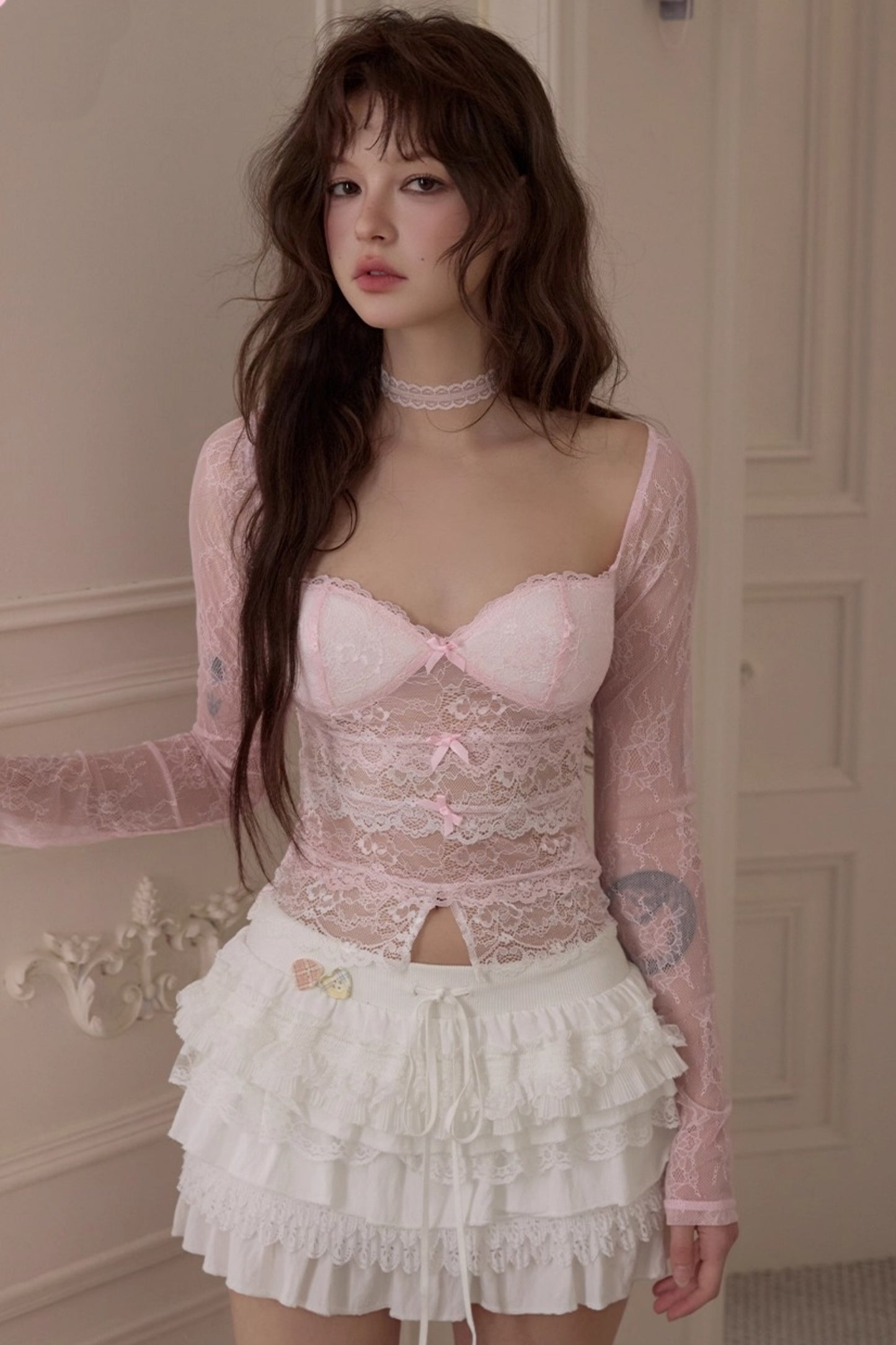 White Lace Cake Skirt