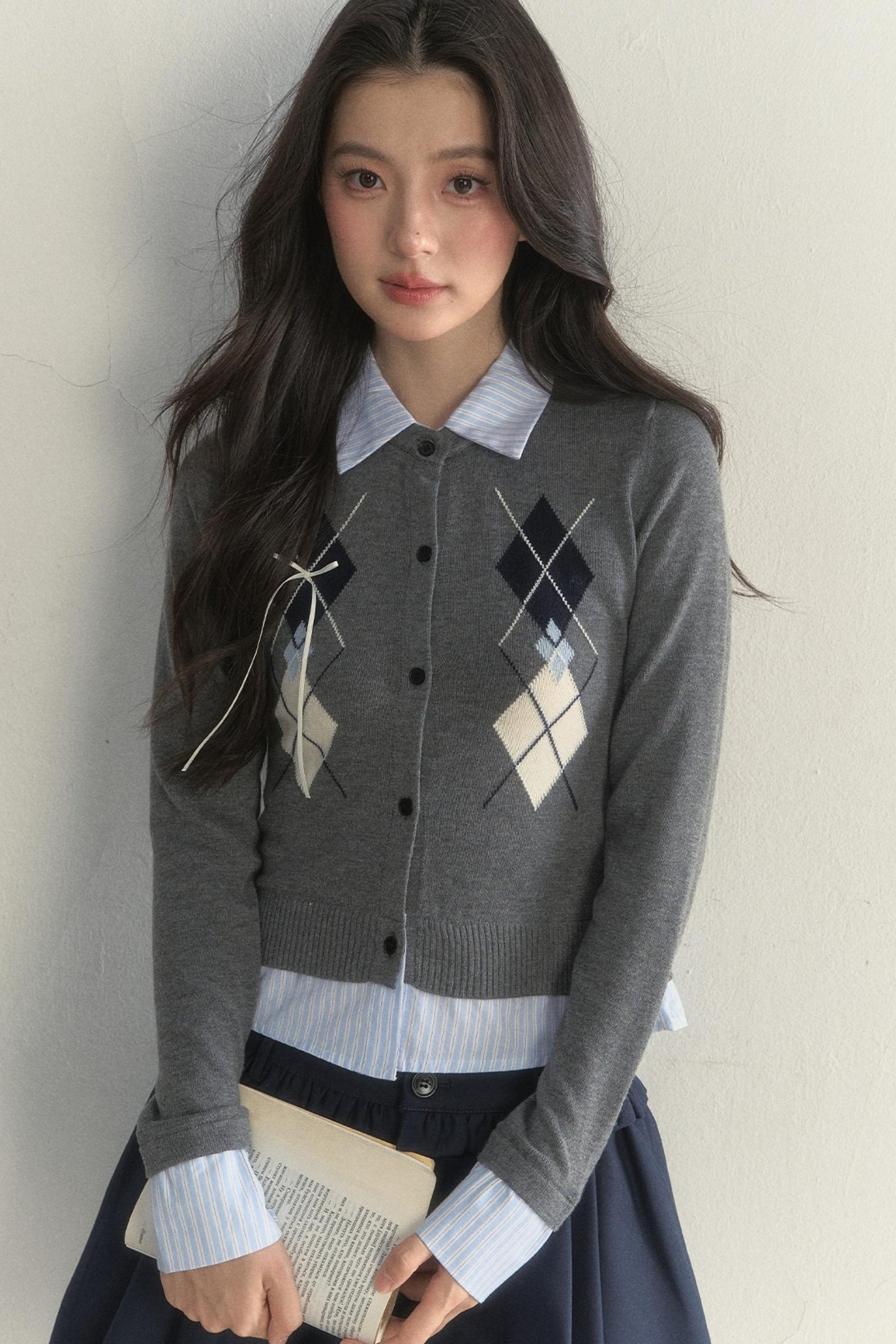 Vintage Rhombus Knit Sweater Top