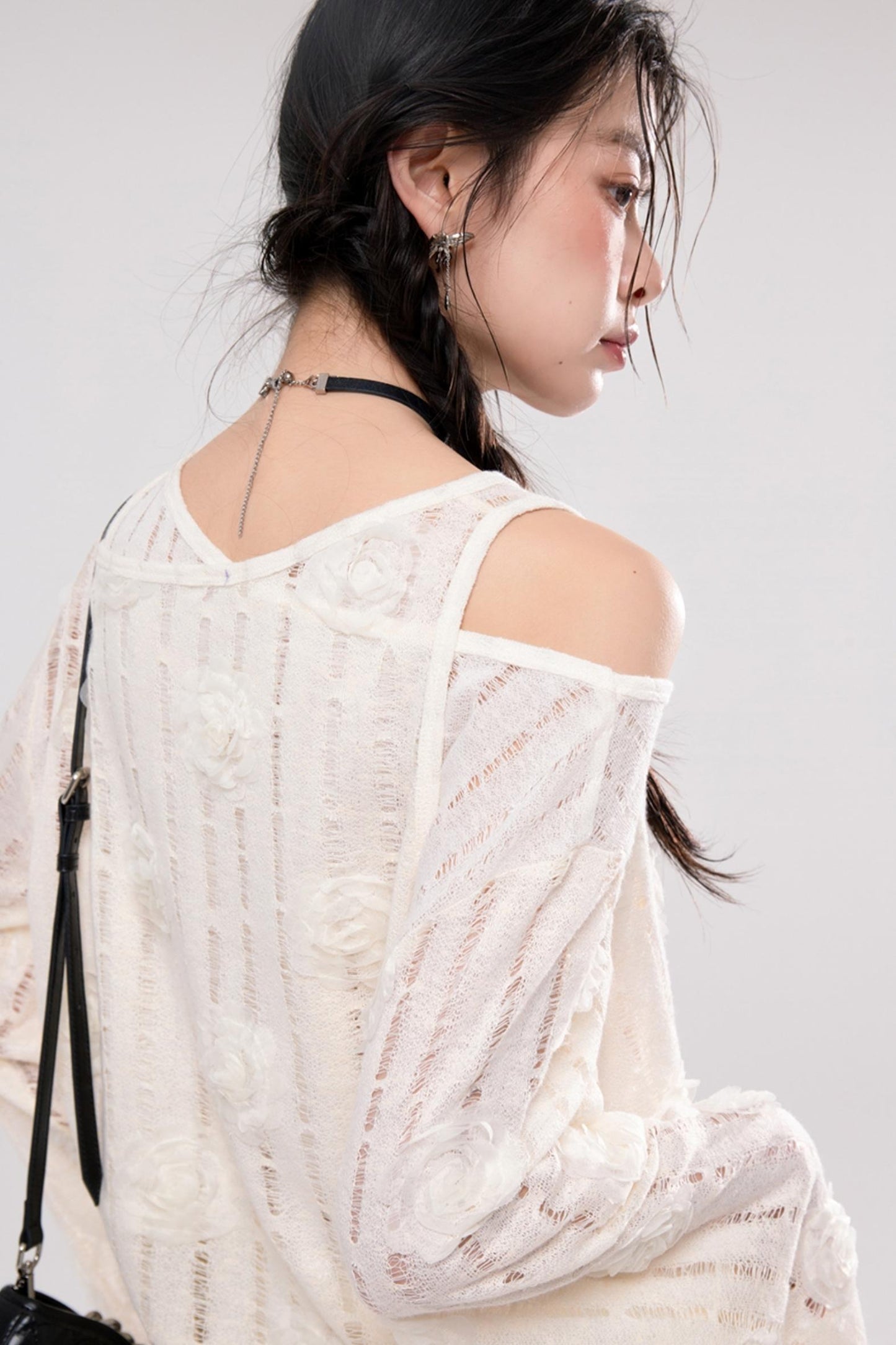 Seiga Camellia Lace Top