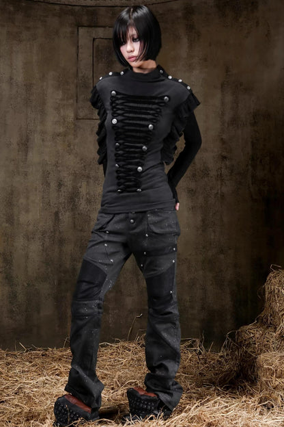Gestricktes Slim-Top im Palace-Stil