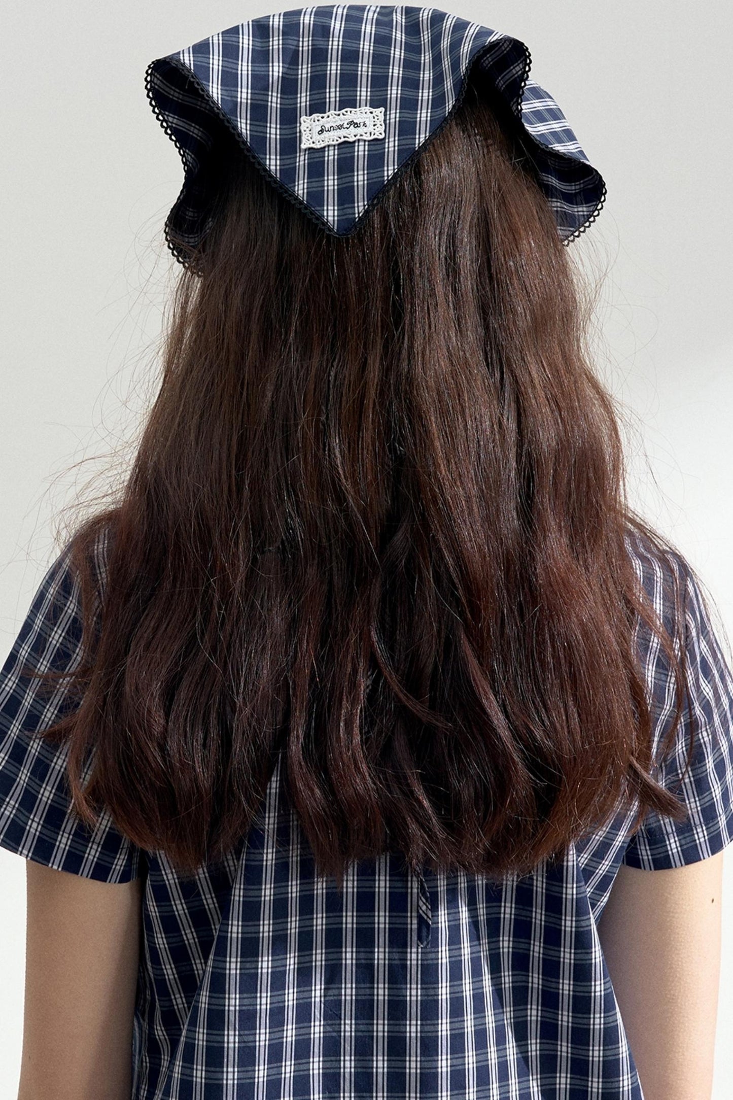 Vintage Blue Check Shirt & Layered Puffy Skirt Set-Up