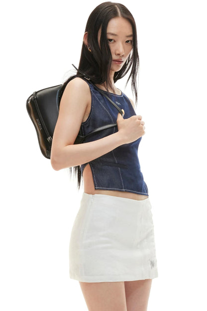 Backless Lyocell Denim Vest