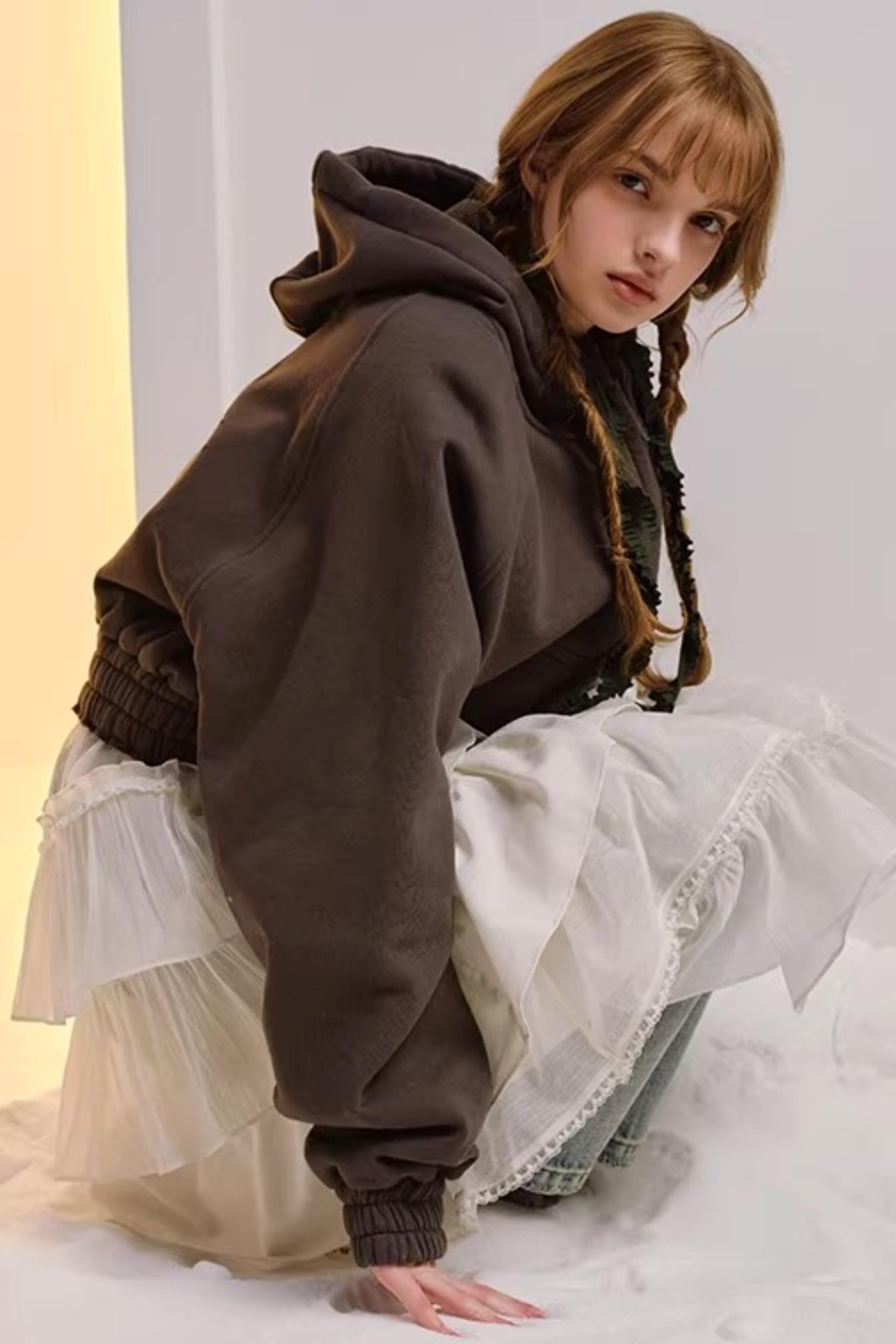 Hand-Dyed French Ruffled Skirt