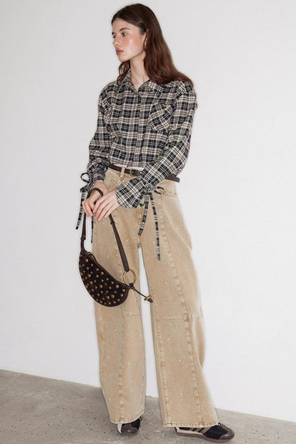 Vintage Plaid Long Sleeve Shirt