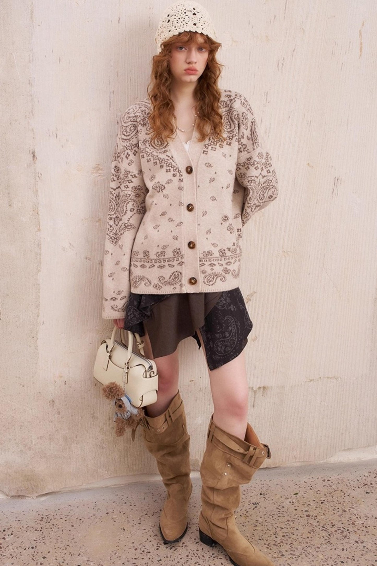 Premium V-Neck Knit Cardigan