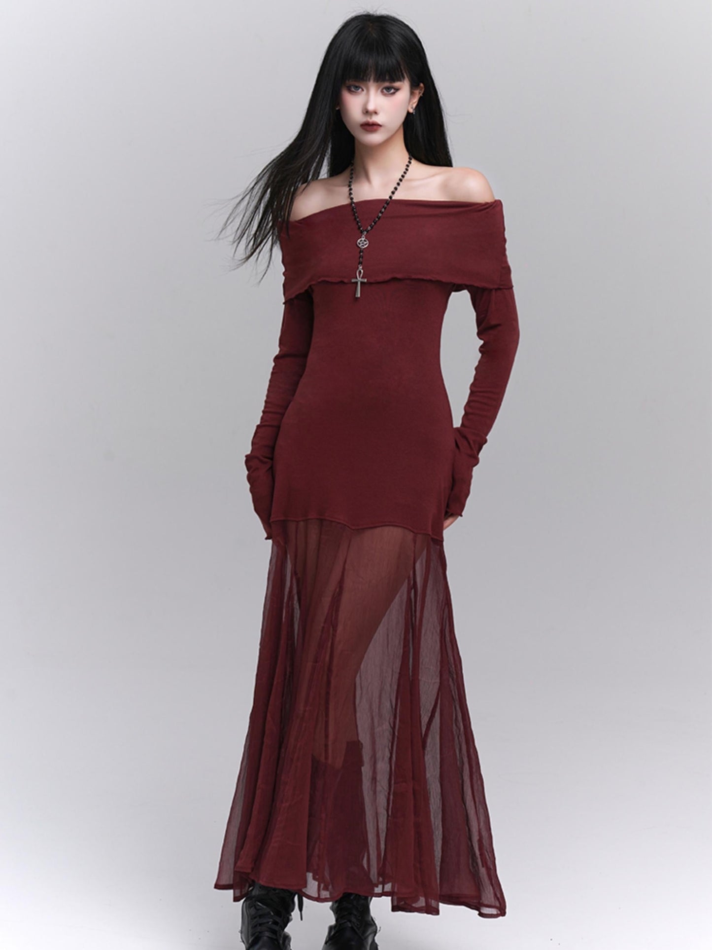 Korean Style Red Dress