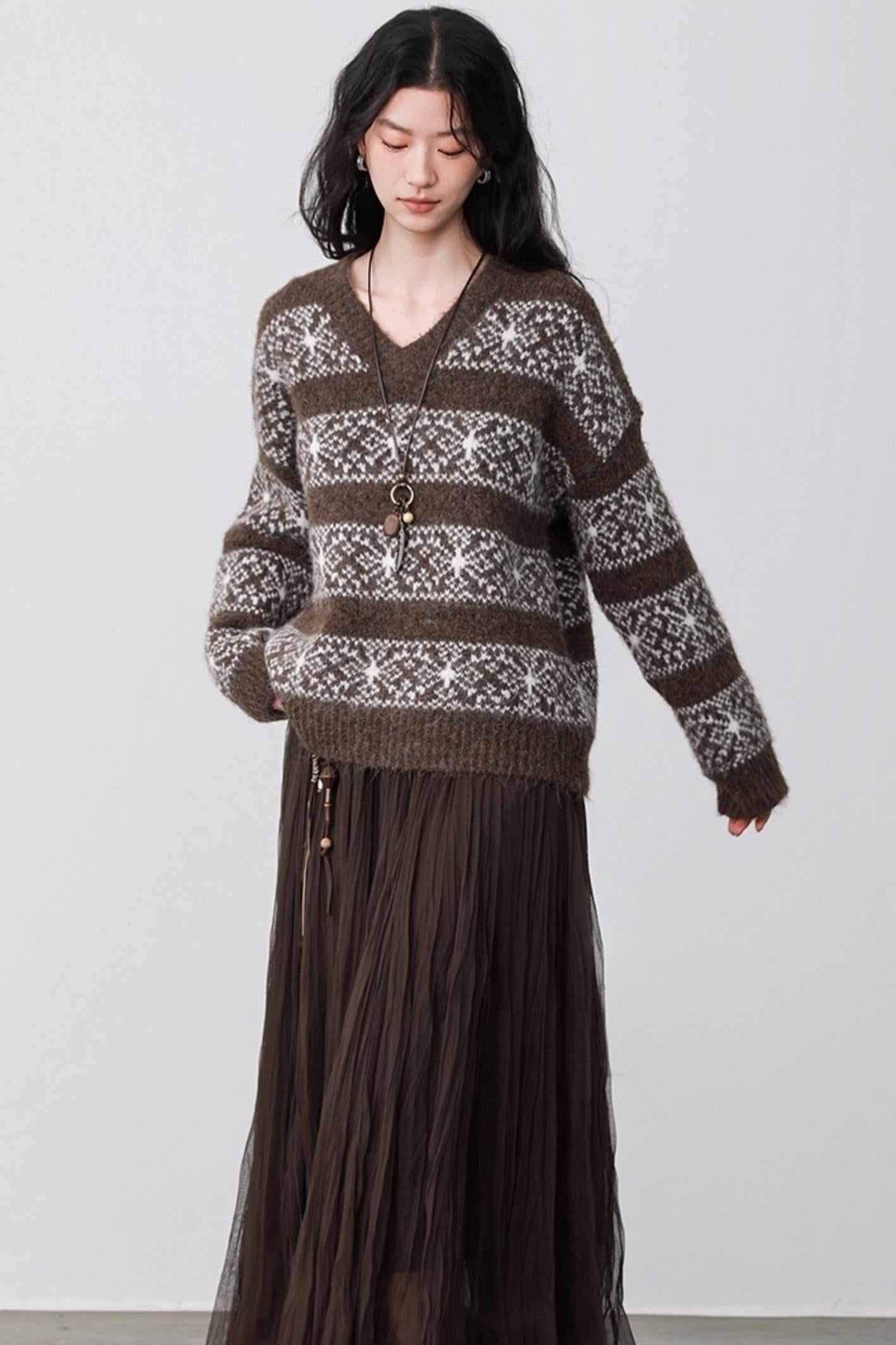 Fair Isle Latte Sweater