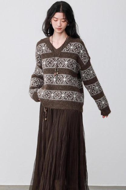 Fair Isle Latte Sweater