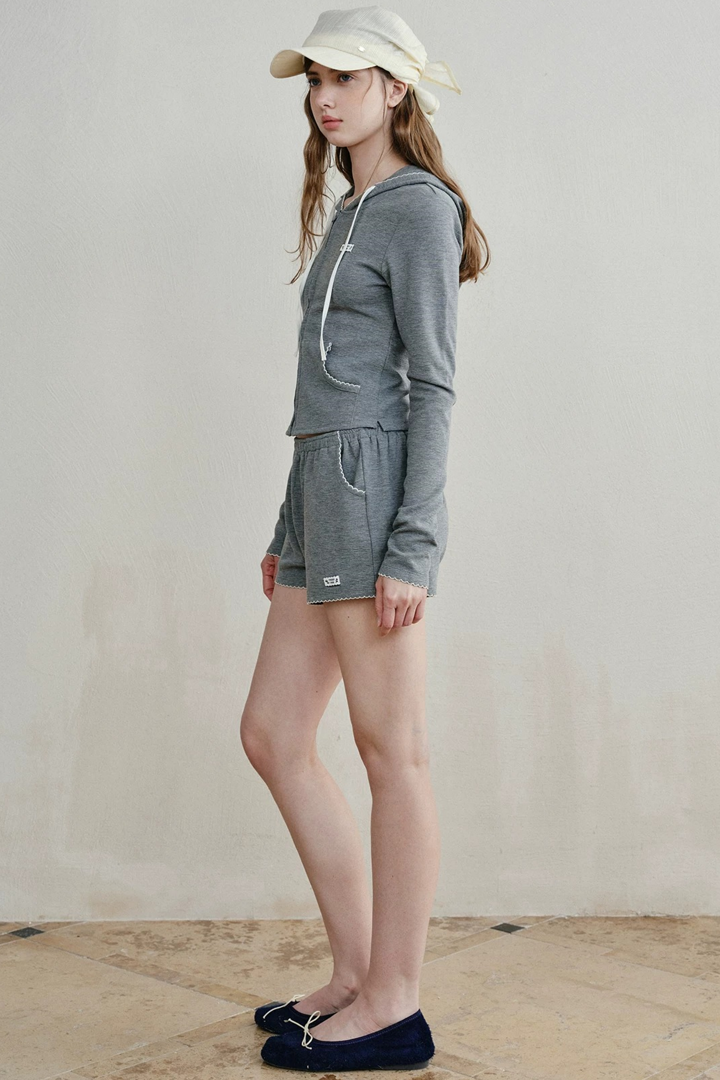 Contrasting Dog-Tooth Lace Shorts