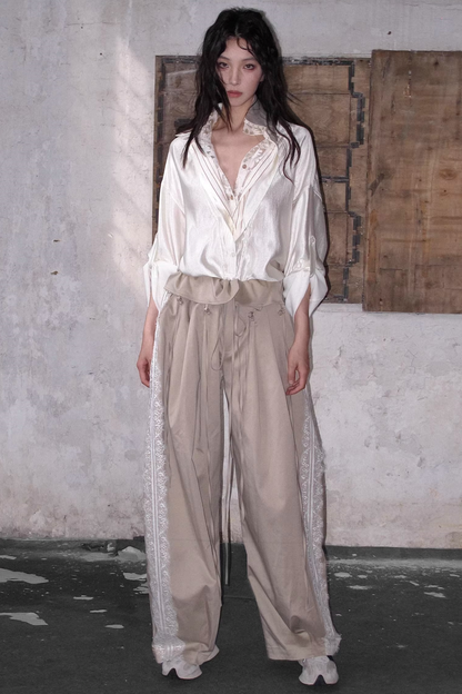 Tencel Lace Floral Pants