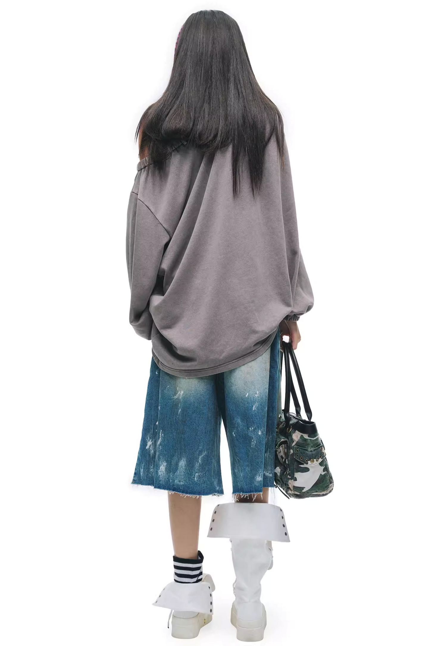 Grunge Gelbe Denim-Shorts