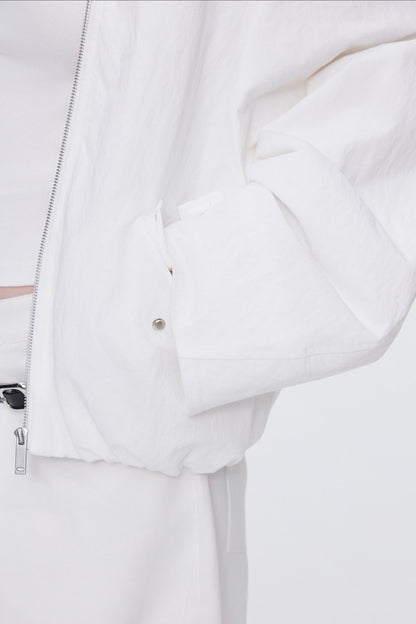 Simple Cocoon Pleated Jacket