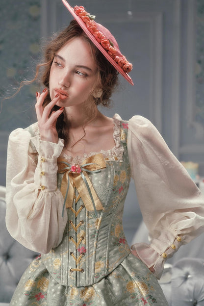 French Vintage Herringbone Dress