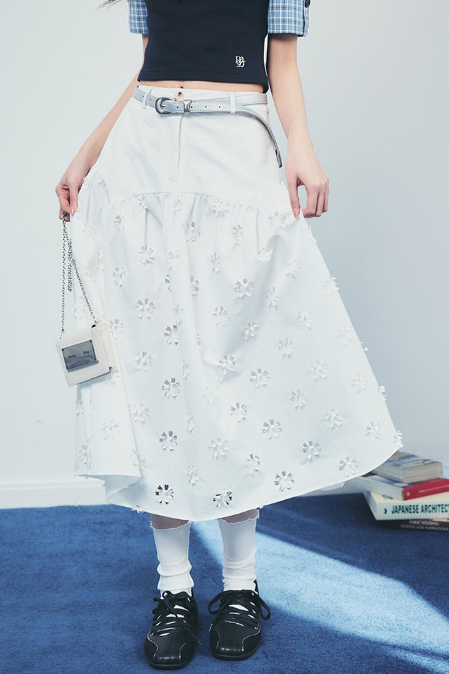 Heart Slob Floral A-Line Skirt