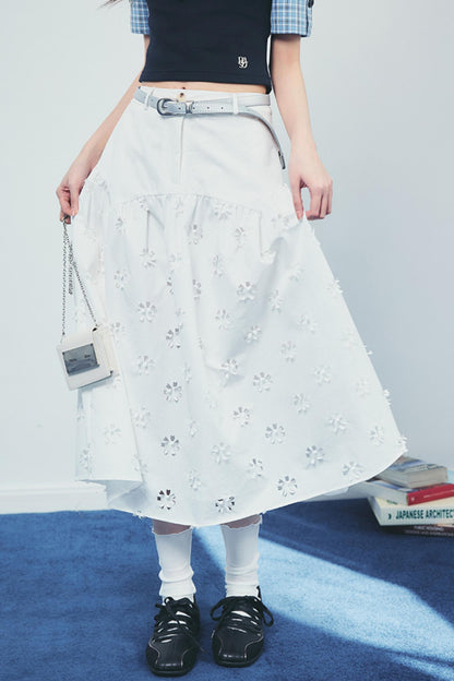 Heart Slob Floral A-Line Skirt