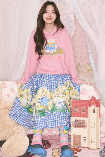 Pink Lamb Hooded Sweatshirt