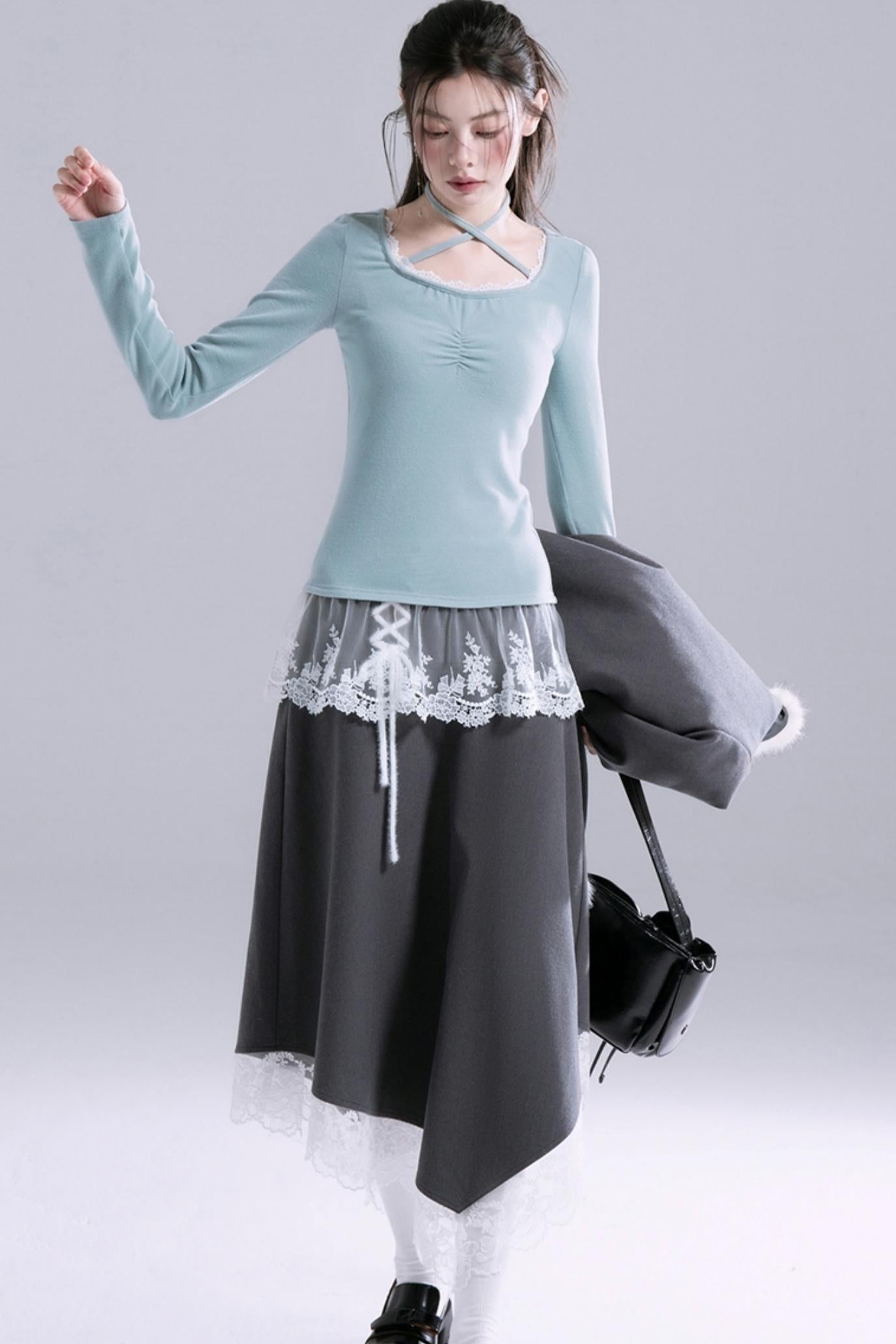 Morning Mist Ballet Layer Top