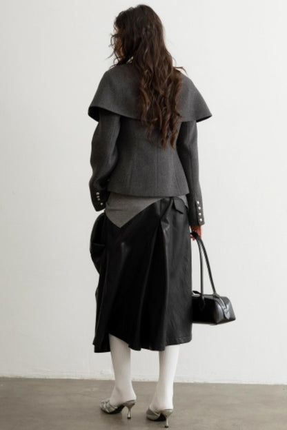 Retro Woolen Cape Coat