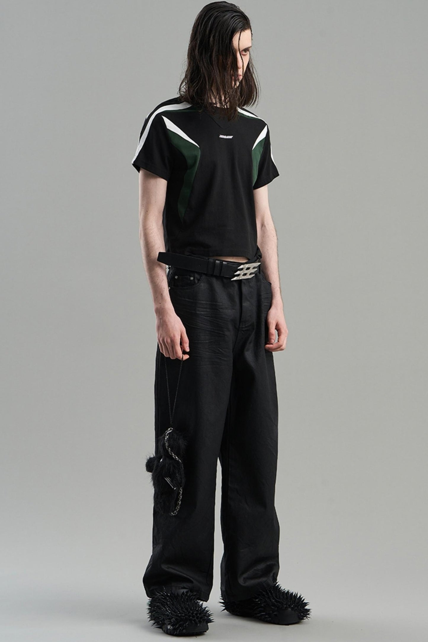 Embroidered Colorblock Tee