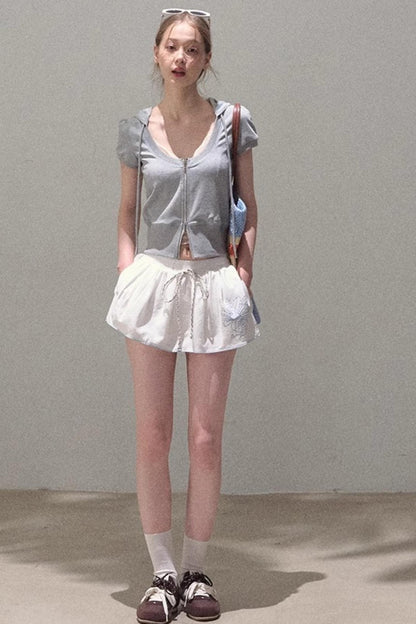 Color-Block Hooded Cardigan