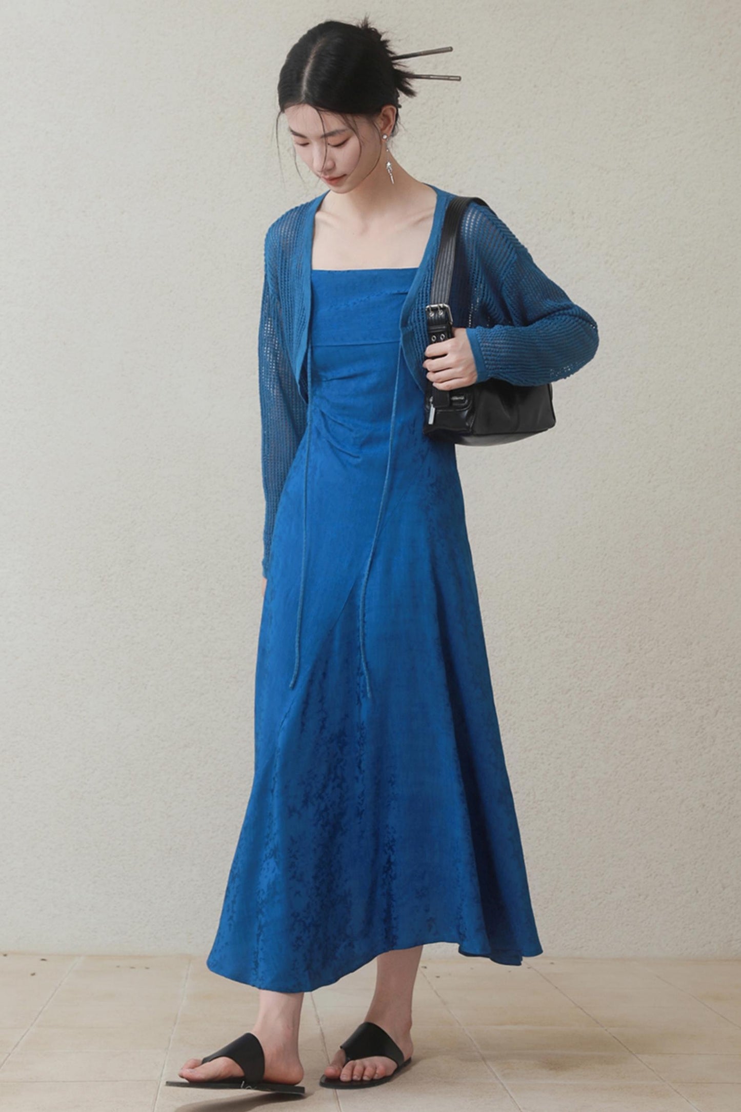 Blue Summer Knit Cardigan