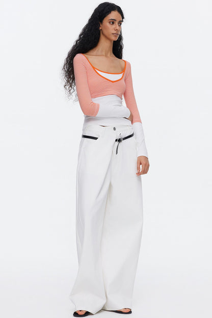 Asymmetrische Taillenjeans