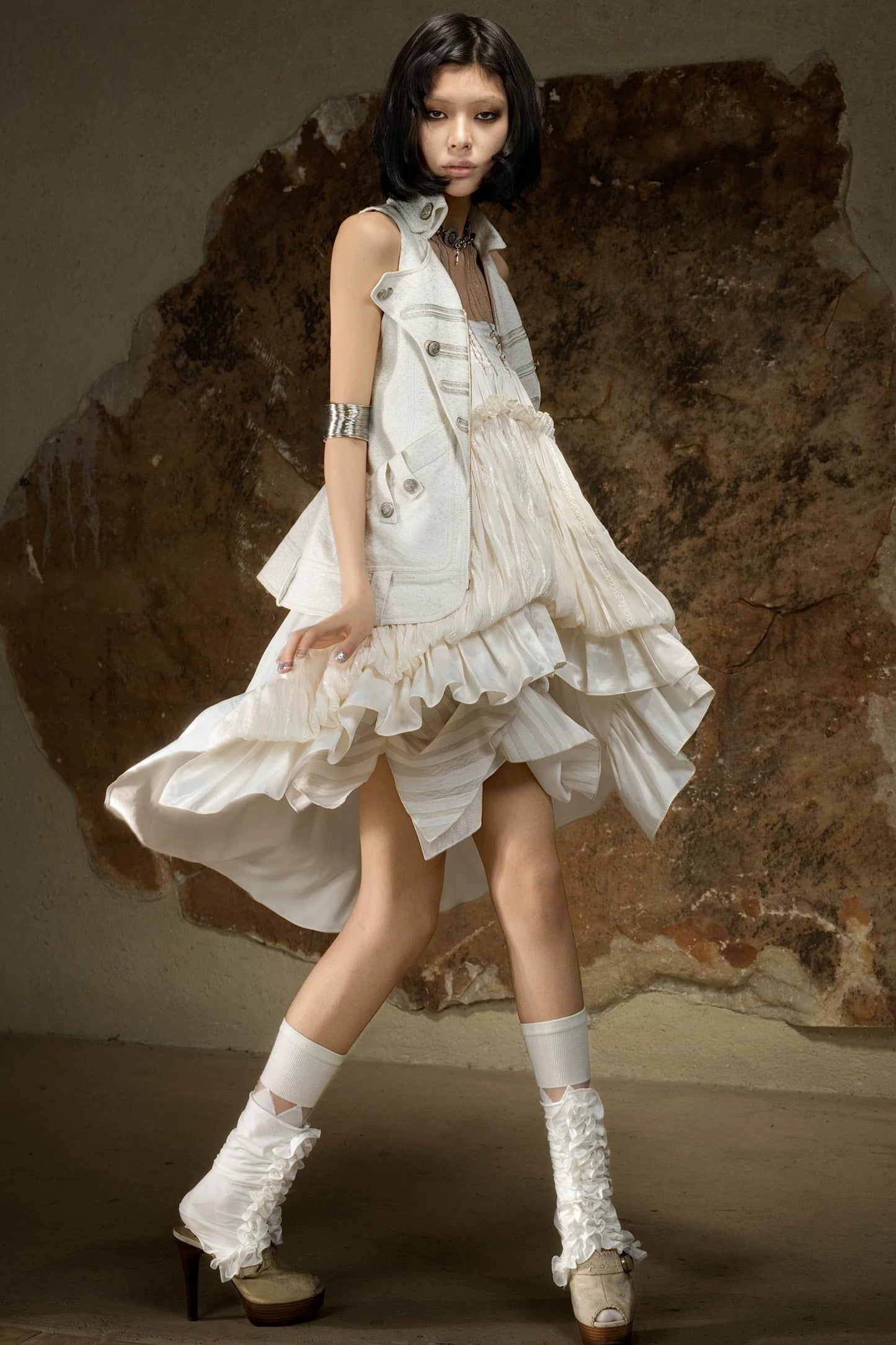 Asymmetrical Retro Tube Skirt