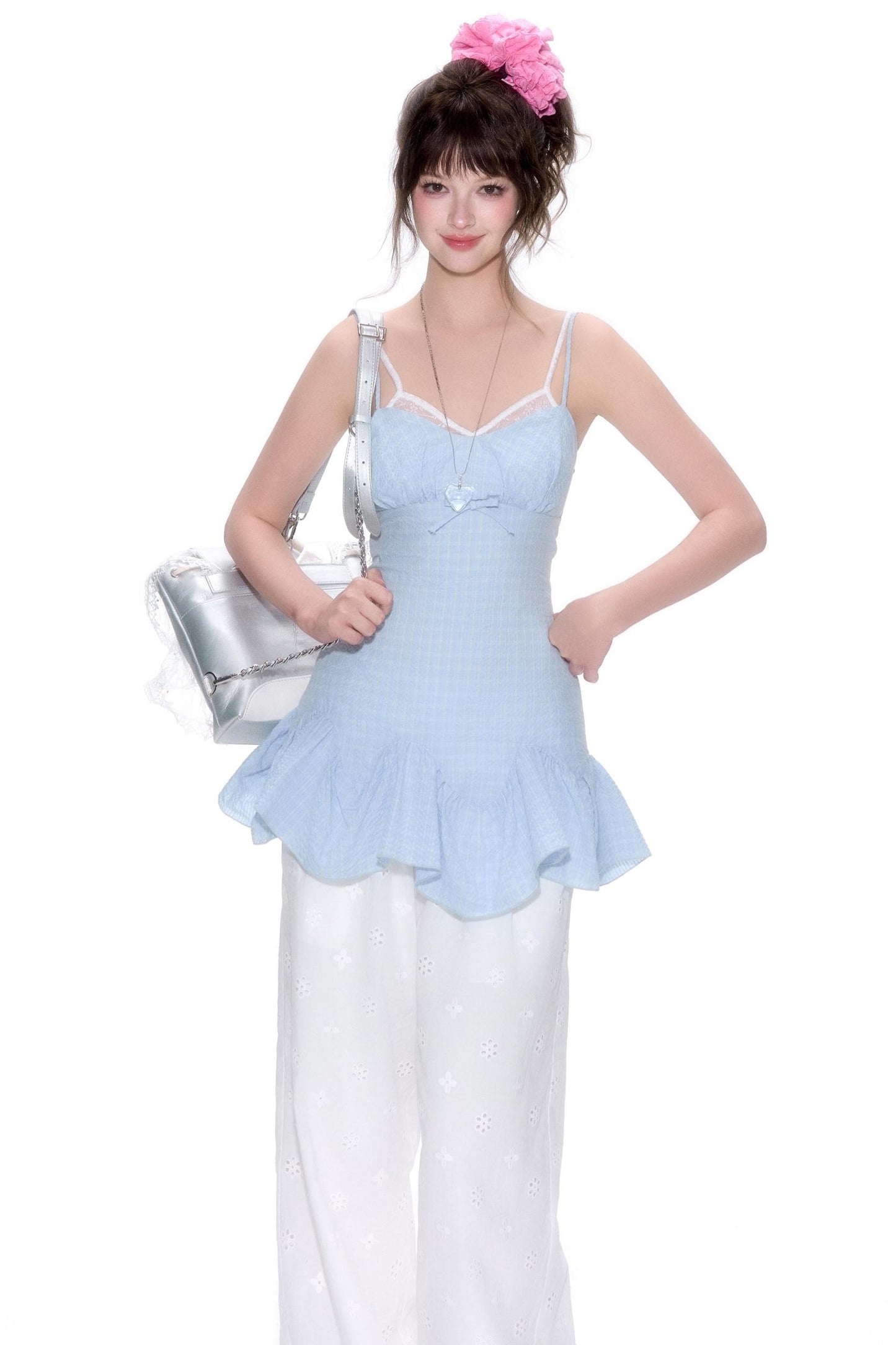 Summer Plaid Halter Top