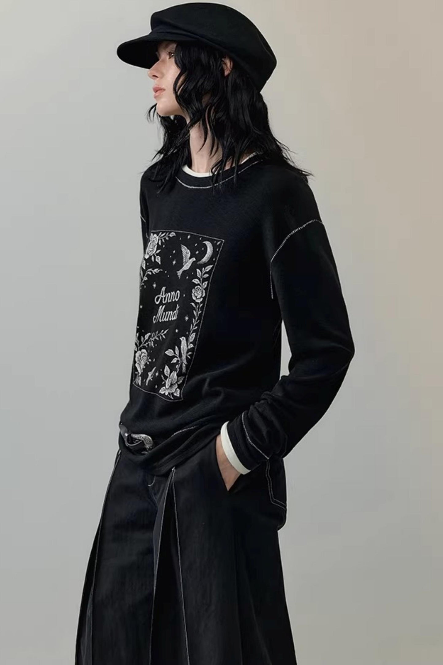 Color-Block Embroidered T-Shirt