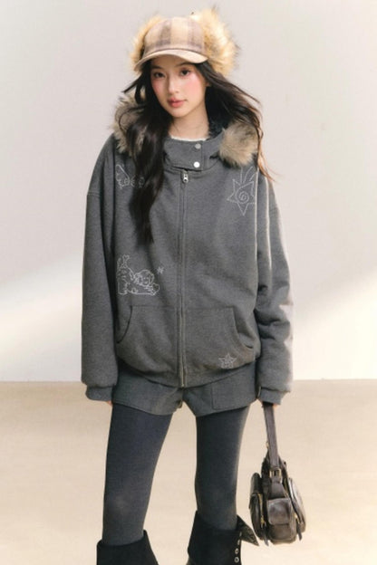 Glowing Sparkle Hooded Jacket
