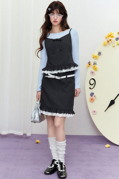 Luxury Lace Halter Bustier Set-Up