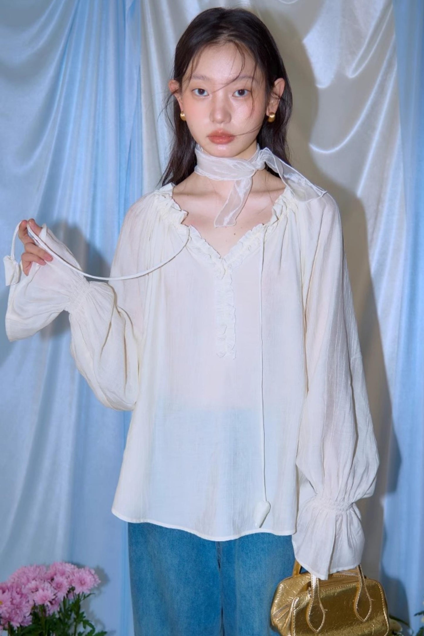 Square Streamer Printed Top