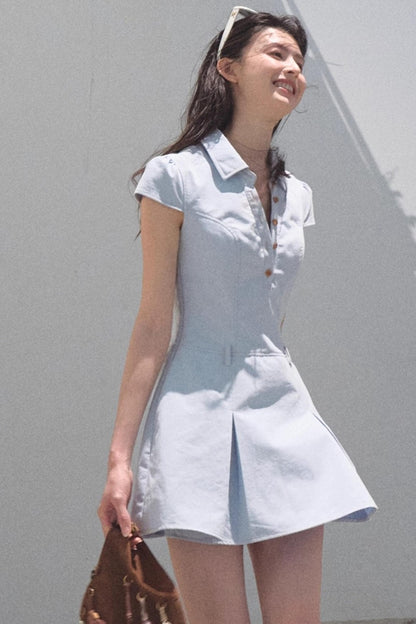 Summer V-Neck Polo Dress