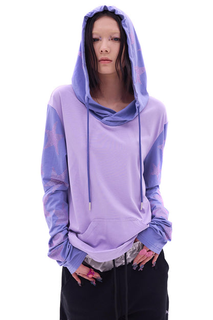 CFIERCE five-pointed star perm long-sleeved hoodie