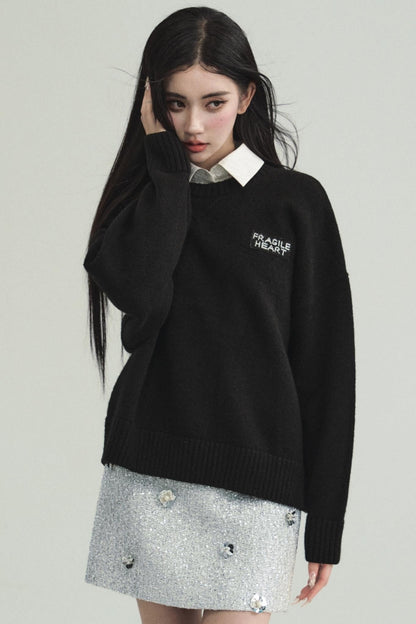 High School Korean Loose Sweater