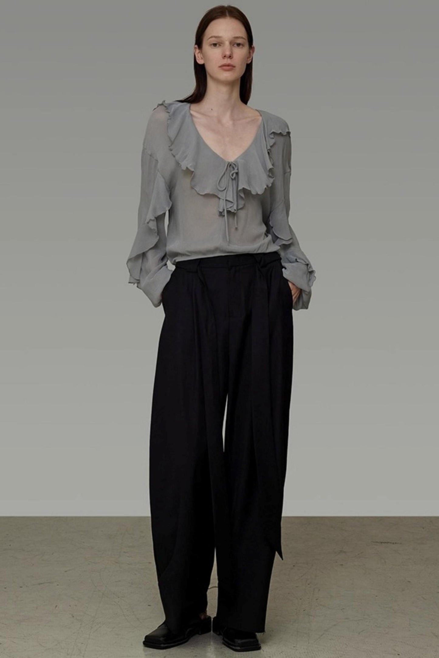 Autumn Ruffled Slimming Top