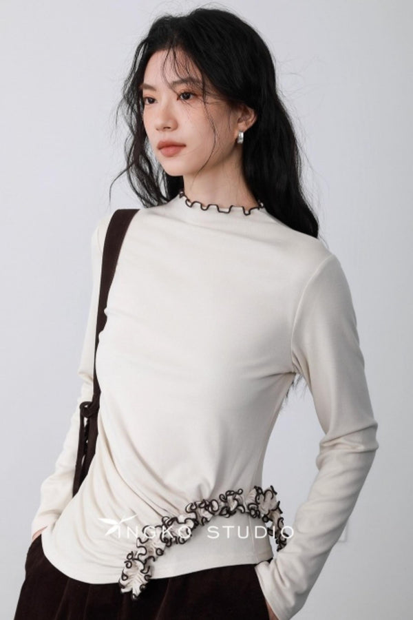 Mica White Ruffled Top